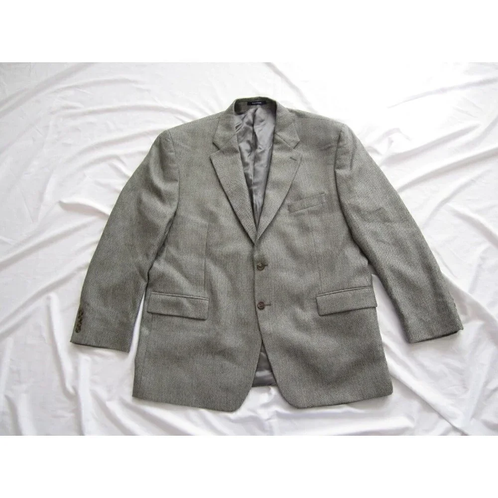 New Vtg Chaps Ralph Lauren Men Wool/Alpaca Herringbone Blazer Sz 50R(MJ10)Canada